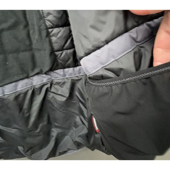 LL Bean Jacket Men L Grey Black Rugged Ridge Parka Weatherproof Coat NO Hood - Picture 9 of 16